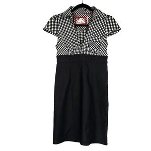 VINTAGE Guess jeans shift v neck collared dress